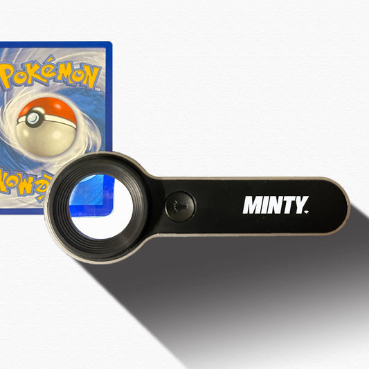 Mr. Minty Trading Card Magnifier – 10x with Dual LED White Light & Black Light