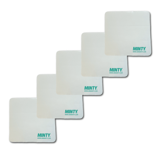 5 Pack - Mr. Minty Microfiber Cloths for Sports and TCG card prep and pre grading