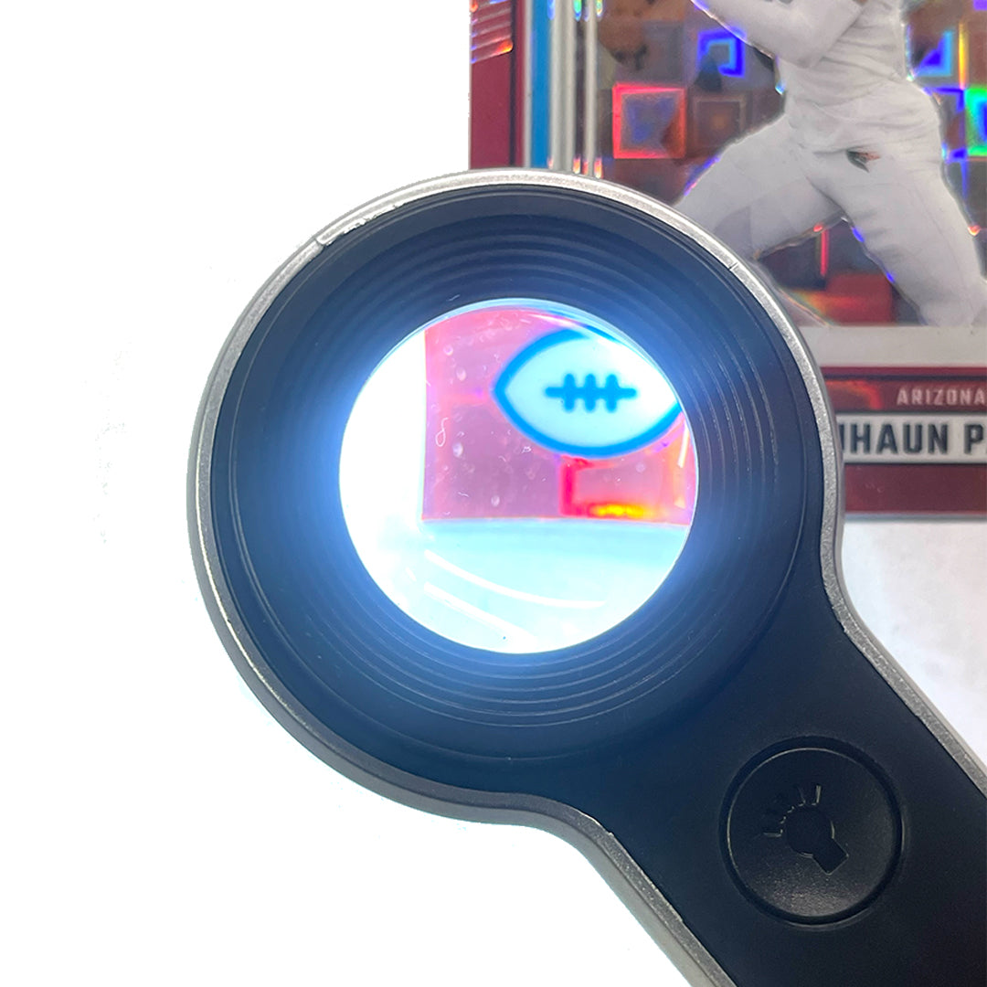 Mr. Minty Trading Card Magnifier – 10x with Dual LED White Light & Black Light
