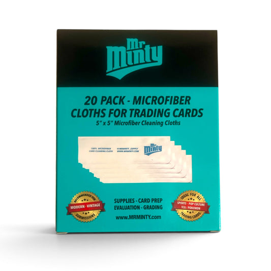 20 Pack Mr. Minty Microfiber Cloths for Trading Card Prep