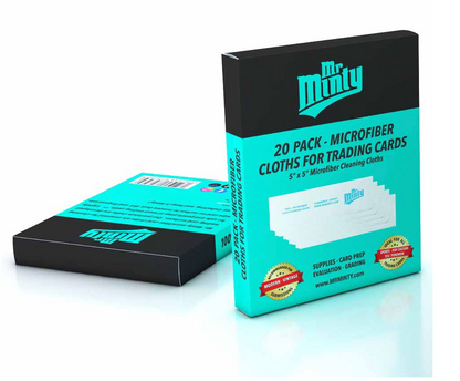 20 Pack Mr. Minty Microfiber Cloths for Trading Card Prep